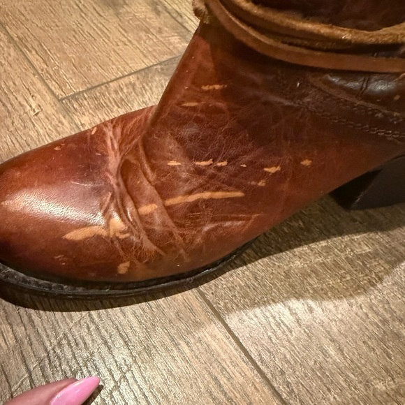 Freebird by Steven Casey Real Brown Leather Ankle Boots with ties size 8 - Picture 7 of 7